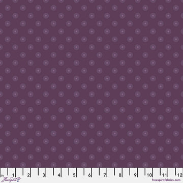 Chromatics Eggplant Blossom Dot Fabric Yardage - quilt fabric for sewing and quilting projects