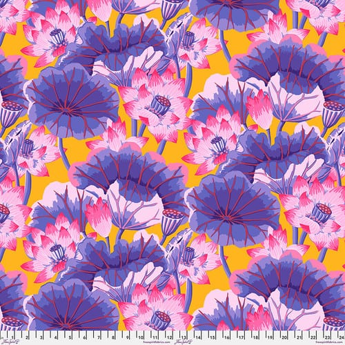 Kaffe Fassett Lake Blossoms Purple Fabric Yardage