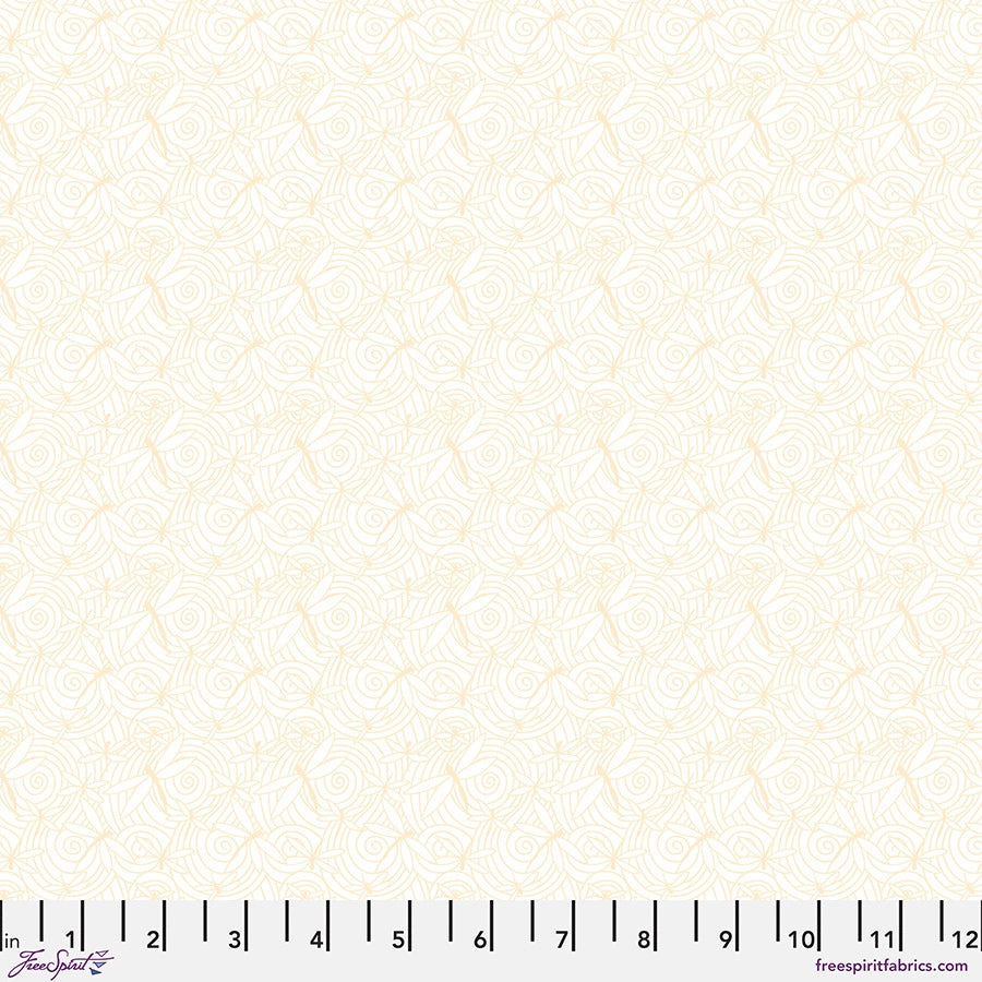 Fruitopia Dragonfly Cream Swirls Fabric Yardage - quilt fabric for sewing and quilting projects