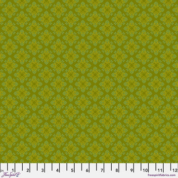 Fern & Honey Backing Kit Vintage Cloth Vondel Moss - wide quilt backing fabric for longarm quilting