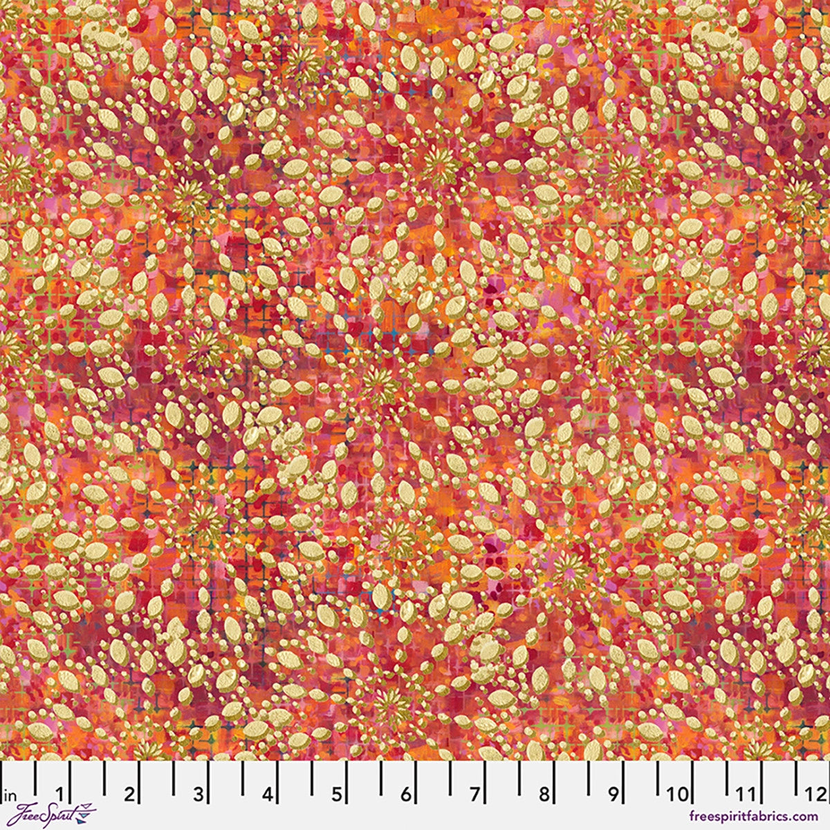 Wings of Wonder Red Lacey Fabric Yardage - quilt fabric for sewing and quilting projects