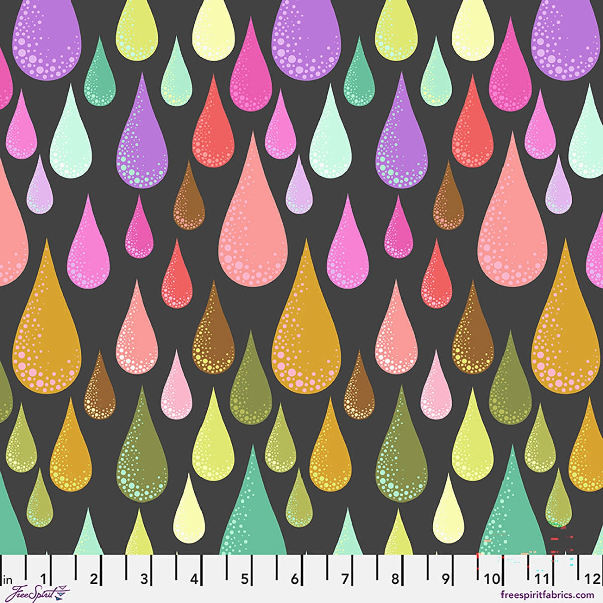 Prince Charming Deja Vu licorice dew drops fabric yardage