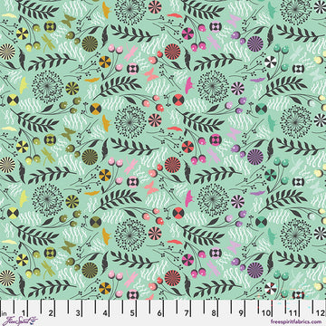 Prince Charming Deja Vu sweetmint dandelion fabric yardage