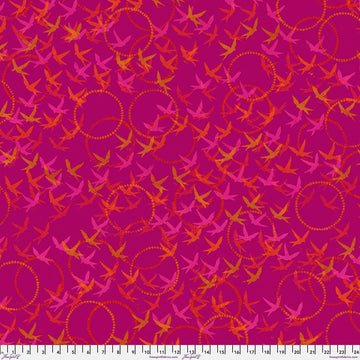 Findings Fuchsia Flying Free Fabric Yardage - quilt fabric for sewing and quilting projects