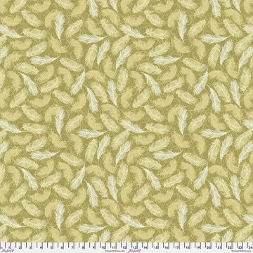 Findings Gold Small Feathers Fabric Yardage - quilt fabric for sewing and quilting projects