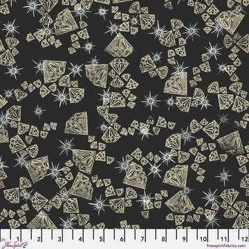 The Wisdom Black The Shiny Things Fabric Yardage - quilt fabric for sewing and quilting projects