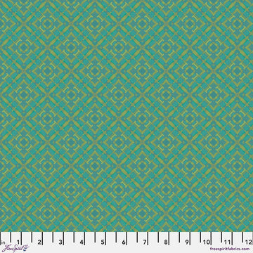Kaleidoscope Olivine Vintage Fabric Yardage - quilt fabric for sewing and quilting projects