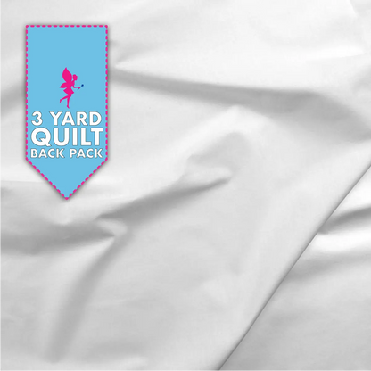 Sateen White 118" Wide 3 Yard Quilt Fabric Back Pack