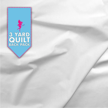 Sateen White 118" Wide 3 Yard Quilt Fabric Back Pack
