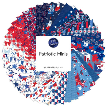 Patriotic Minis 5" Squares - quilting supply from Quilted Joy