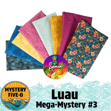 Mystery Five-0 Mega Mystery Luau Petals in Paradise Quilt Kit - image 1 - complete quilt kit with fabric and instructions