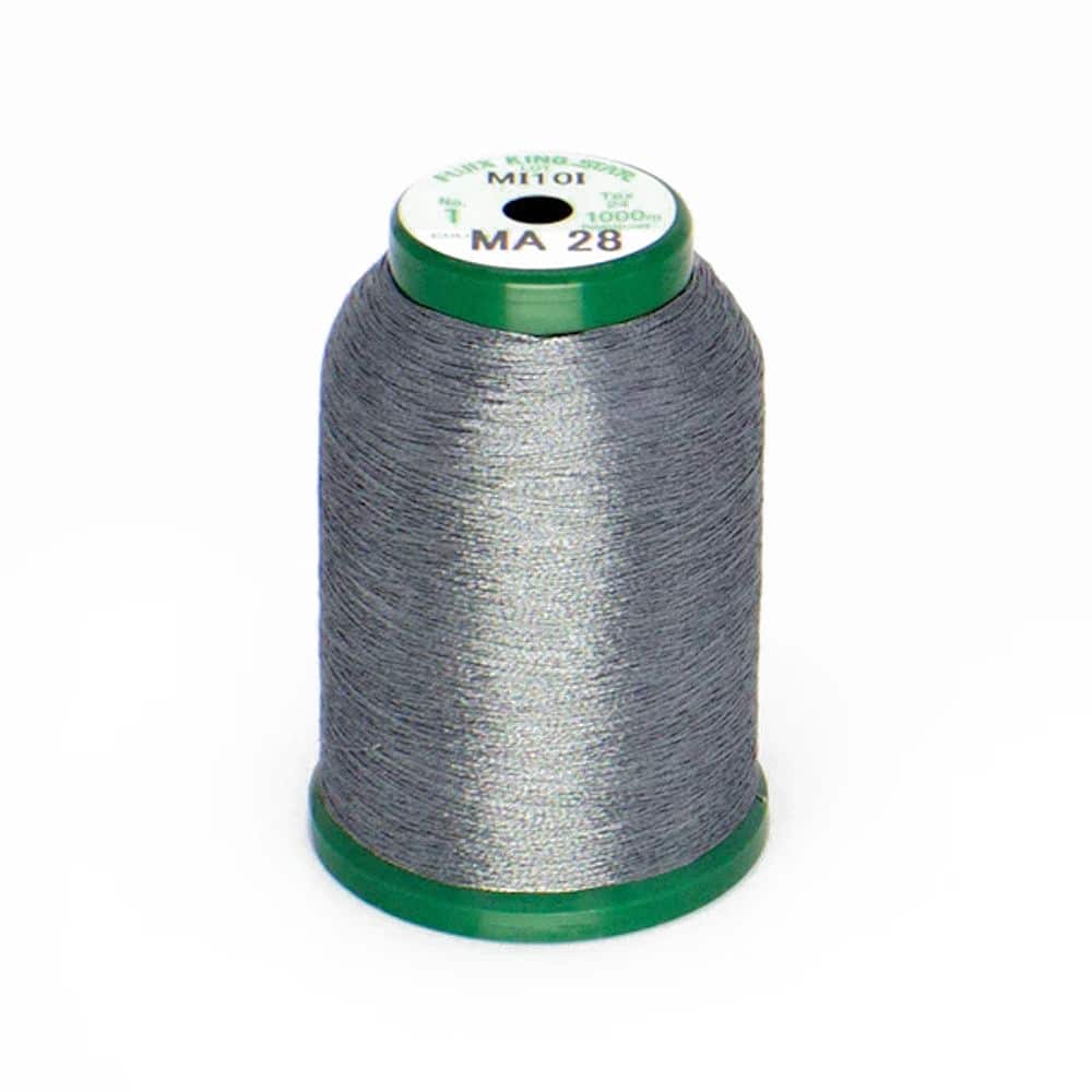 KingStar Thread Metallic Pewter MA28 - 1000 meters