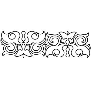 Hera Pantograph/Border Digital File - image 1 - longarm quilting pantograph digital design file