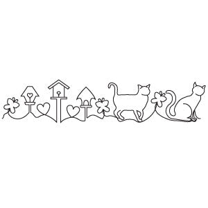 Cat Parade Border Digital File