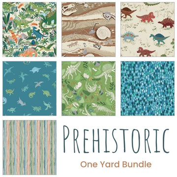 Prehistoric One Yard Bundle - coordinating quilt fabric bundle