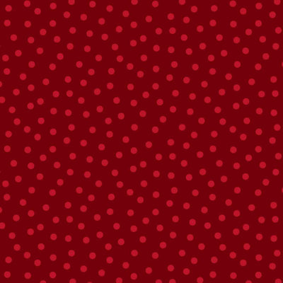 Nordic Holiday Village Red on Red Dots Fabric Yardage