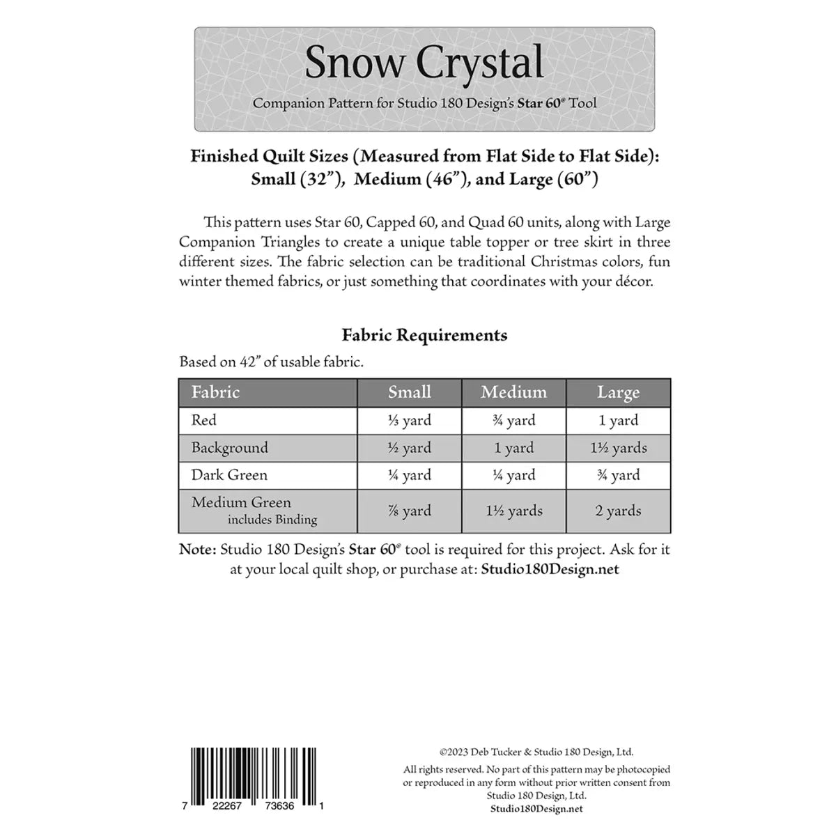 Snow Crystal Quilt Pattern