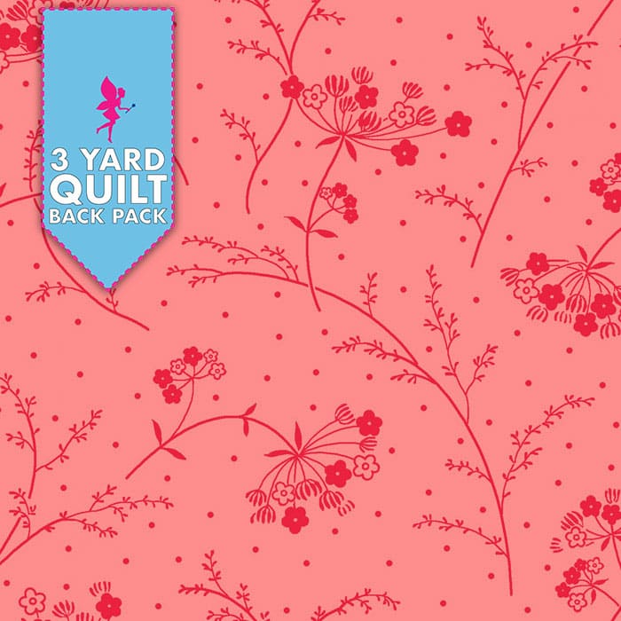 Image of Kimberbell Make A Wish - Pink 108" Wide 3 Yard Quilt Fabric Back Pack