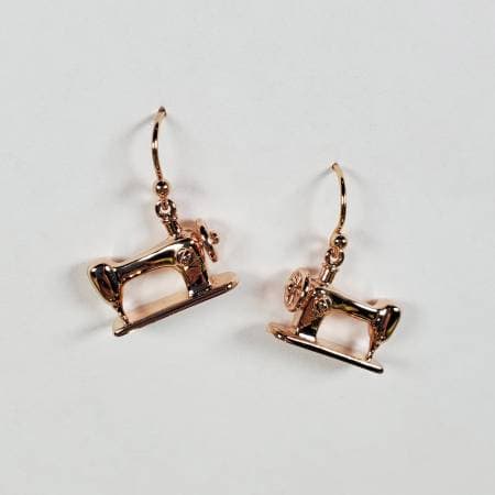 Rose Sewing Machine Drop Earrings Product Photo