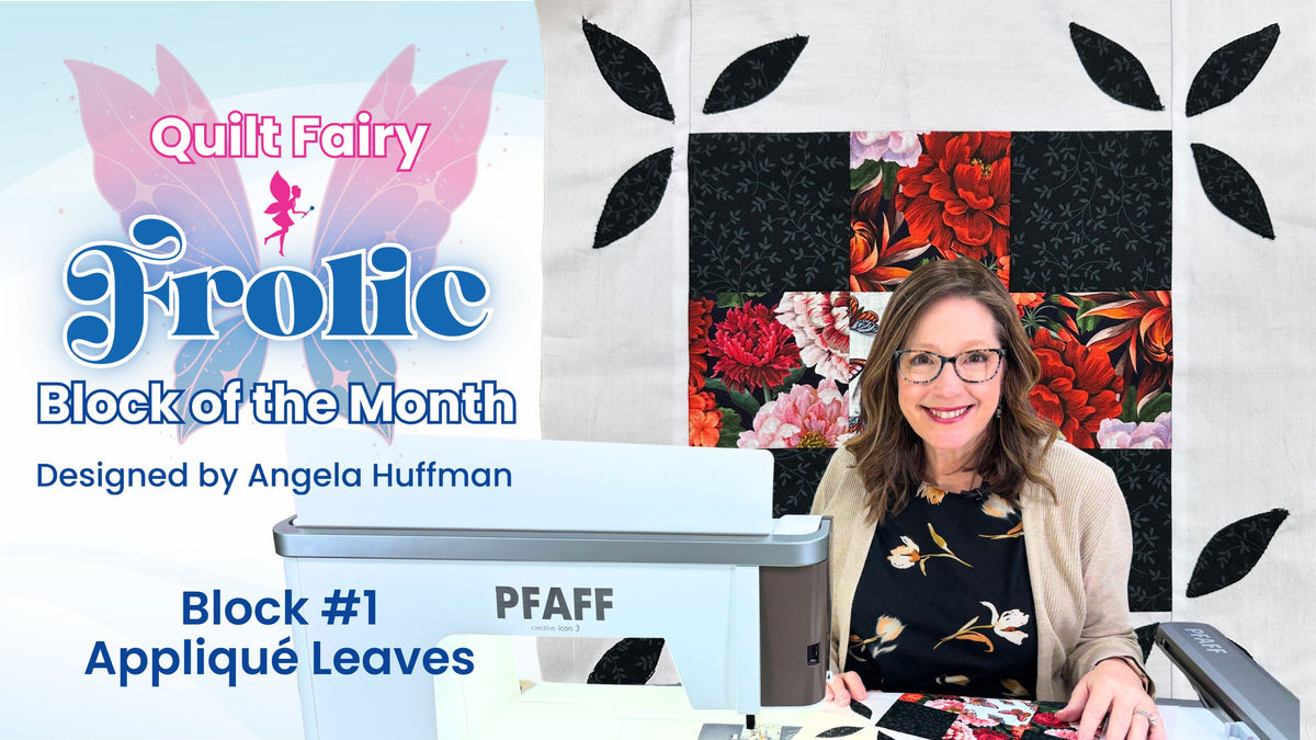 Load video: Angela Huffman demonstrates Quilt Fairy Dreams Block 7—pinwheel star quilt on a Baby Lock Chorus.