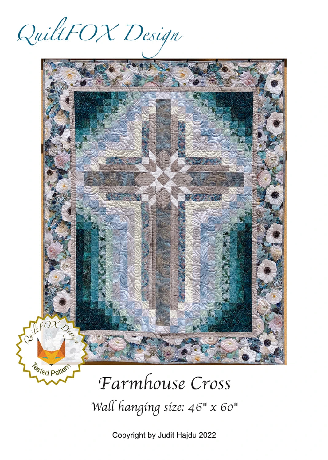 Farmhouse Cross Quilt Pattern - image 1 - quilting pattern with step-by-step instructions