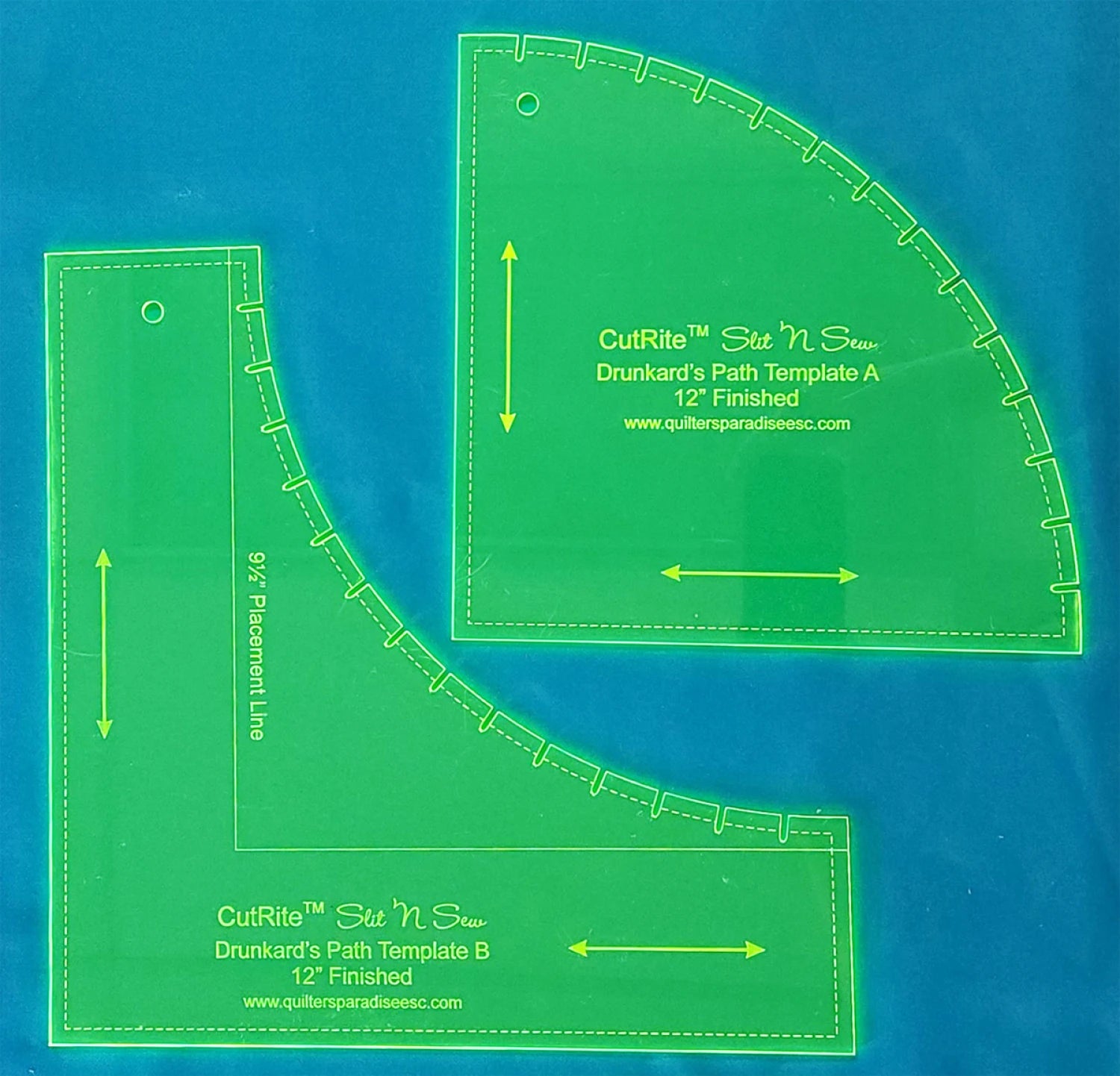 Slit N Sew Drunkards Path Template 12in Finished Template