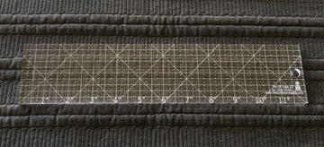 Quilted Pineapple 12" Edge Straight Ruler - quilting ruler for precision cutting