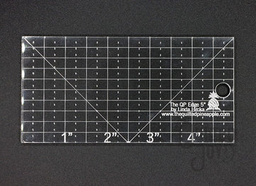 Quilted Pineapple 5" Edge Straight Ruler - quilting ruler for precision cutting