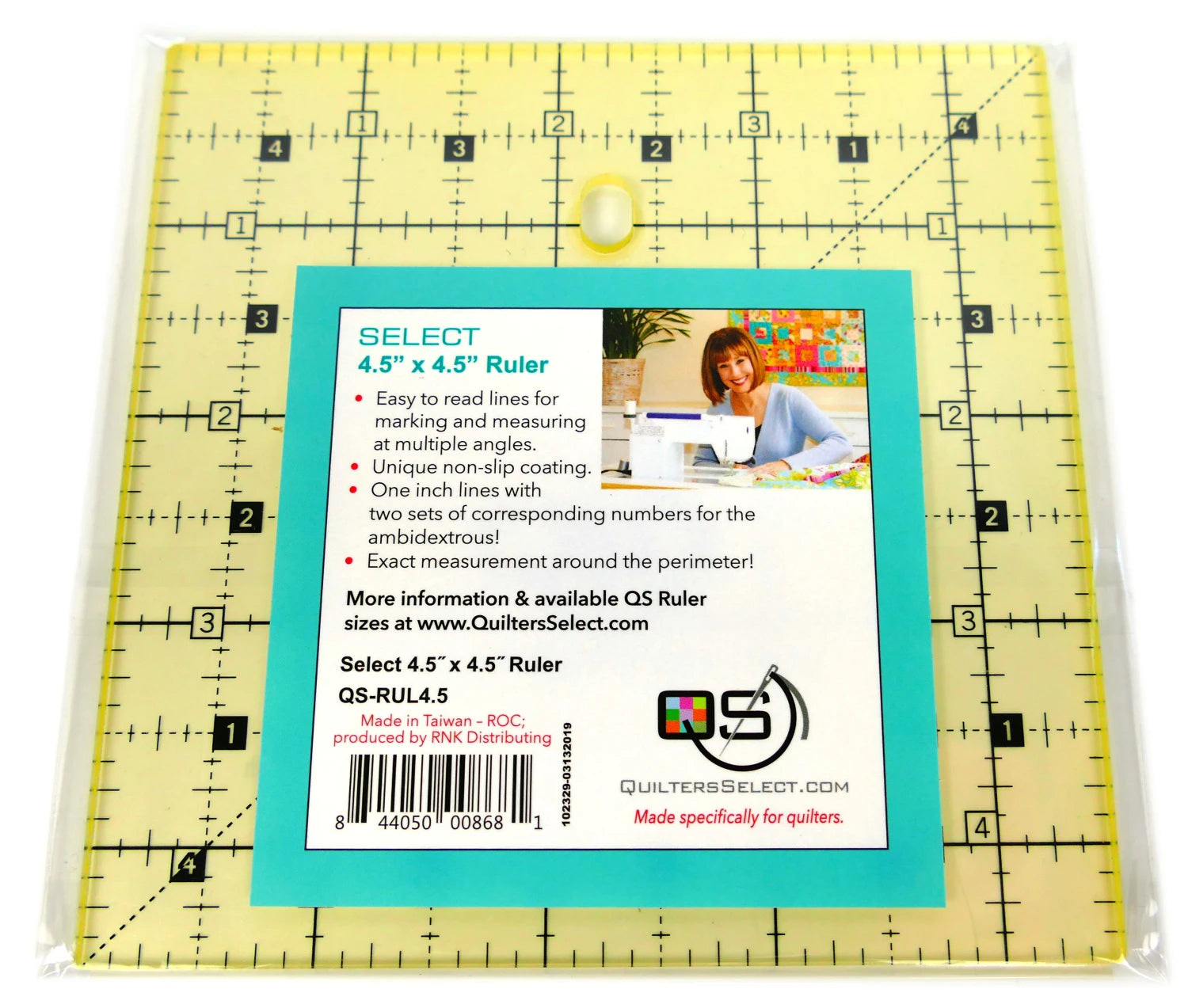Quilters Select Non-Slip Ruler 4-1/2in x 4-1/2in – Quilted Joy
