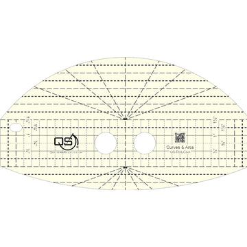 Quilters Select Precision Machine Quilting Ruler Curves & Arcs - quilting ruler for precision cutting