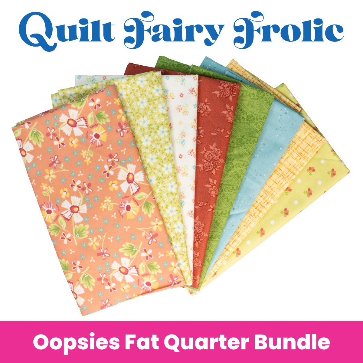 Quilt Fairy Frolic Peachy Picnic Oopsie! Fat Quarter Bundle