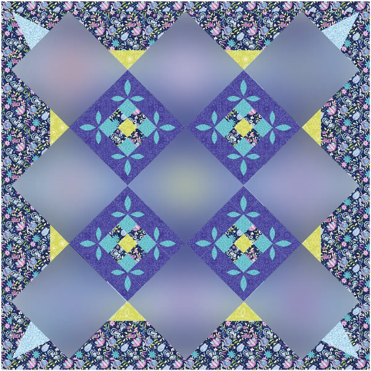 Quilt Fairy Frolic Midnight Blossom Quilt Kit