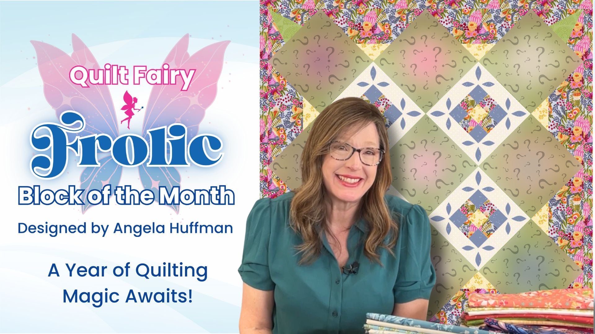 Load video: Angela Huffman demonstrates Quilt Fairy Dreams Block 11 on the Baby Lock Soprano