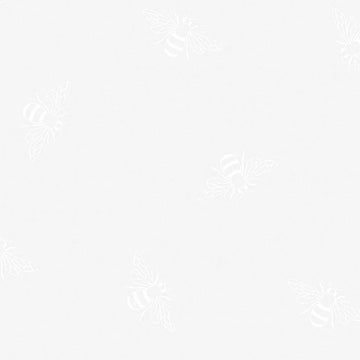 Ramblings White on White Bees Fabric Yardage