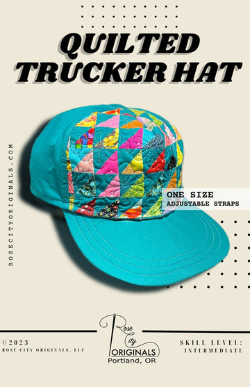 Quilted Trucker Hat sewing pattern front cover