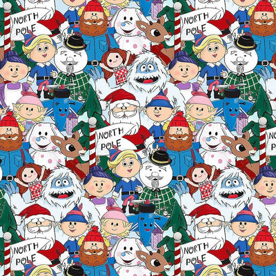 Rudolph the Red-Nosed Reindeer Multi Characters Fabric Yardage