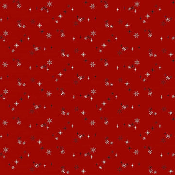 Rudolph the Red-Nosed Reindeer Dark Red Snow Fabric Yardage - quilt fabric for sewing and quilting projects
