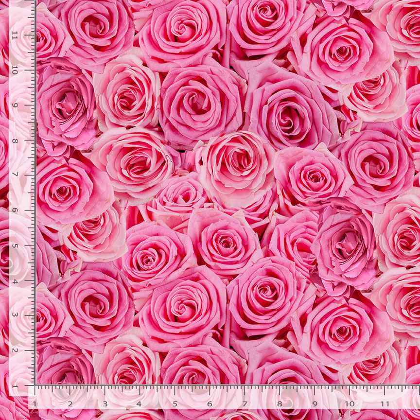 Bellerose Fuchsia Packed Roses Fabric Yardage