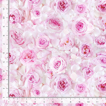 Bellerose Blush Packed Roses in Petals Fabric Yardage