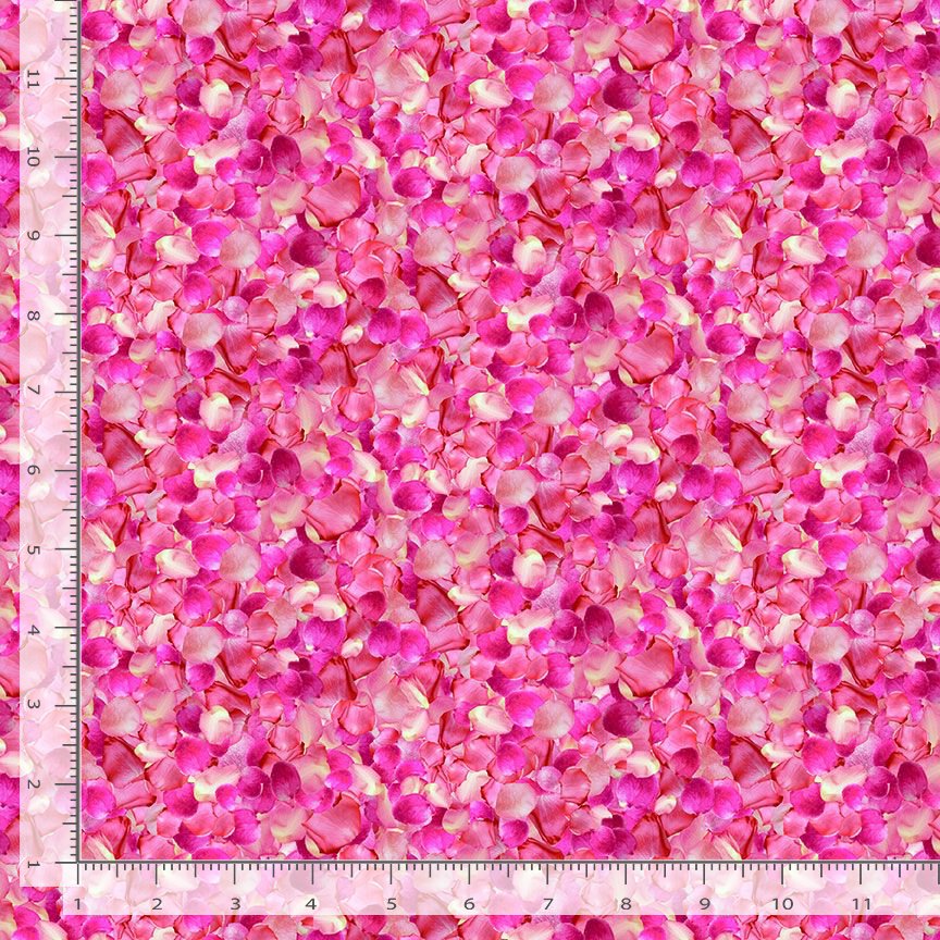 Bellerose Fuchsia Packed Petals Fabric Yardage