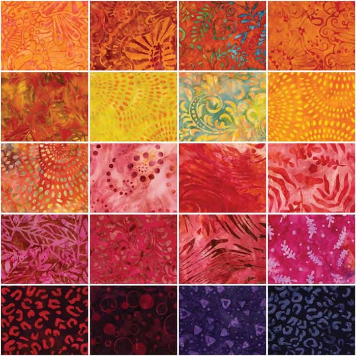 Expressions Batiks Phoenix 2 1/2" Rolie Polie