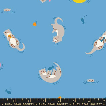 Starlets Backing Kit Float Dark Blue Otterly Ripple 108-inch wide fabric