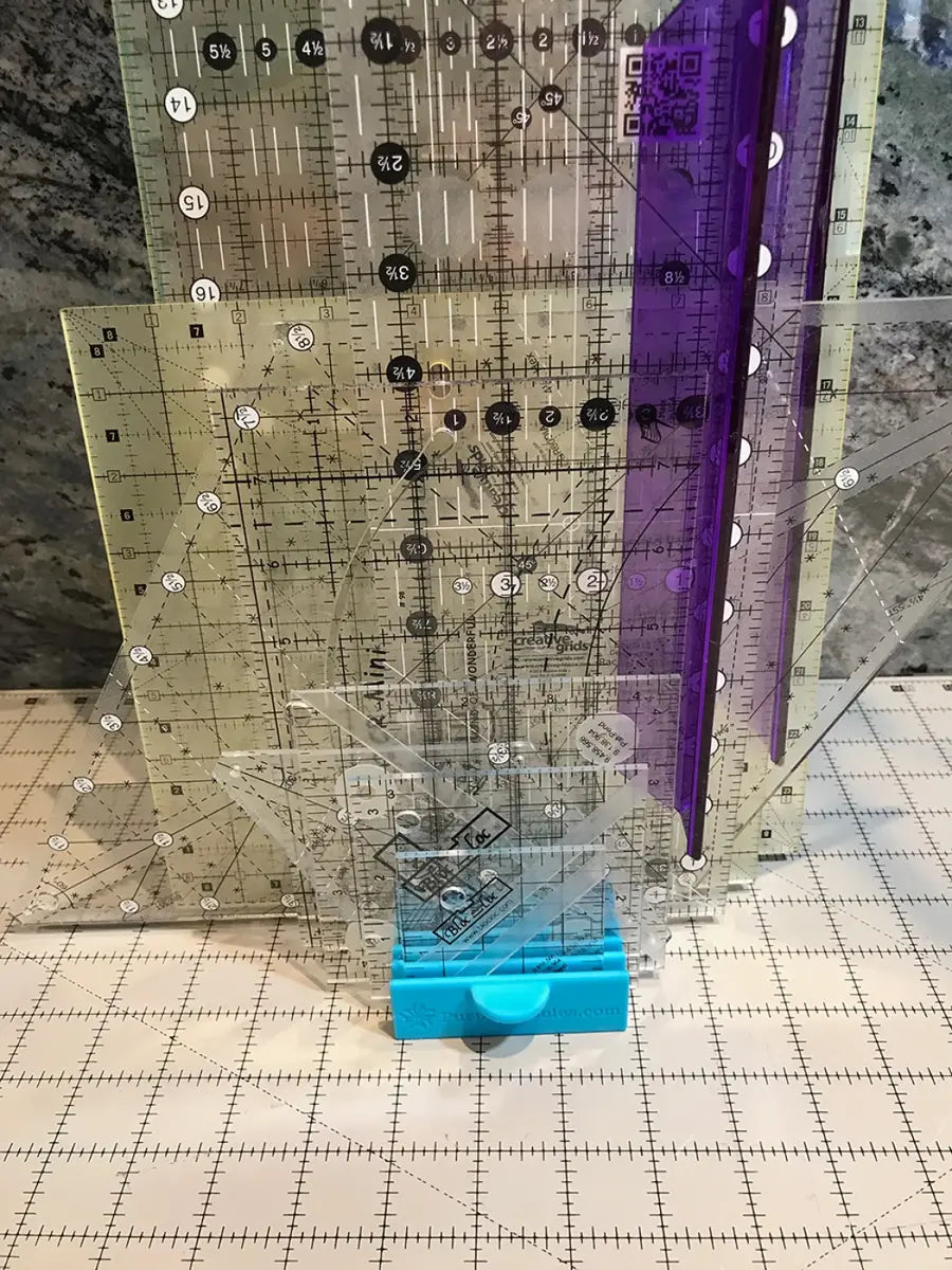 Ruler Stand 10 Slot 3in Blue – Quilted Joy