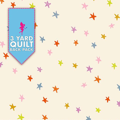 Starry Cream Multi 108" Wide 3 Yard Quilt Fabric Back Pack