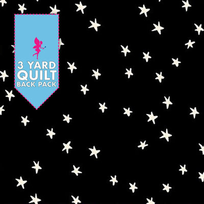 Starry Black 108" Wide 3 Yard Quilt Fabric Back Pack