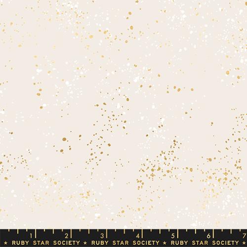 Speckled White Gold 108" Wide Quilt Backing Fabric