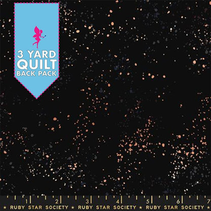 Speckled Black 108" Wide 3 Yard Quilt Fabric Back Pack