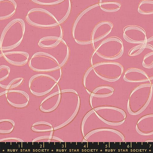 Unruly Nature Tendrils Kiss Metallic Fabric Yardage