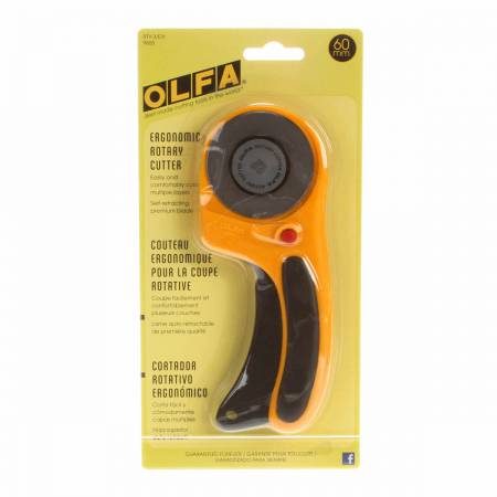 Olfa Ergo Rotary Cutter Yellow 60mm