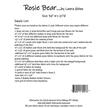 Rosie Bear Collage Pattern